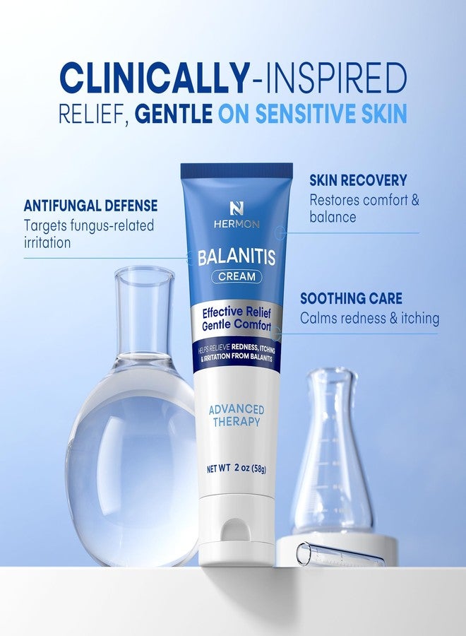 Hermon Balanitis Treatment for Men Relief Kit: Soothing Cream 2oz & Clotrimazole 1% Cleansing Soap 4oz – Helps Relieve Redness, Itching & Irritation – Gentle Care for Sensitive Areas - Image 3